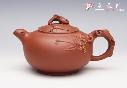 紫砂壶图片：玉兰春色 - 宜兴紫砂壶网