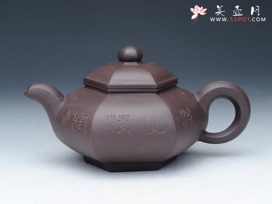 紫砂壶图片：小藏六方壶 - 宜兴紫砂壶网