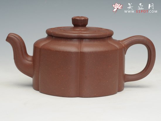 紫砂壶图片：梅花周盘壶 - 宜兴紫砂壶网