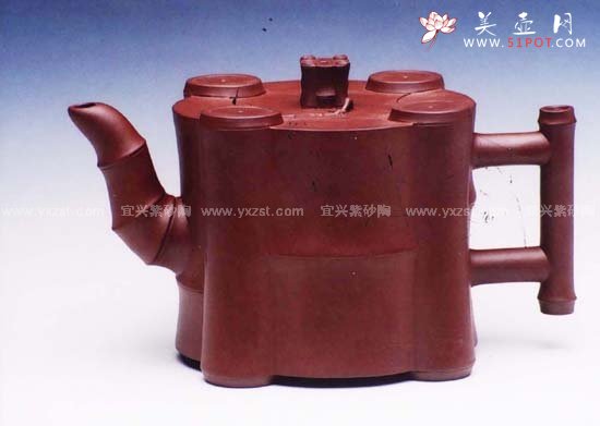 紫砂壶图片：五竹壶 - 宜兴紫砂壶网