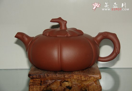 紫砂壶图片：柿扁壶 - 宜兴紫砂壶网