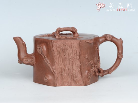紫砂壶图片：梅桩   泥料：老清水泥 - 宜兴紫砂壶网