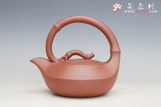 紫砂壶图片：曲竹（清水泥） - 宜兴紫砂壶网