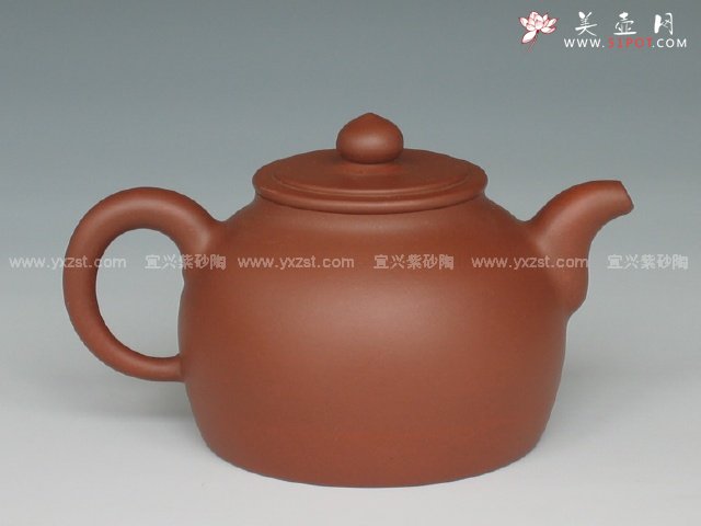 紫砂壶图片：平盖圆樱 - 宜兴紫砂壶网