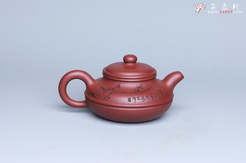 紫砂壶图片：双线圆壶 - 宜兴紫砂壶网