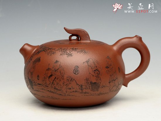 紫砂壶图片：百子福娃  容量：550cc - 宜兴紫砂壶网