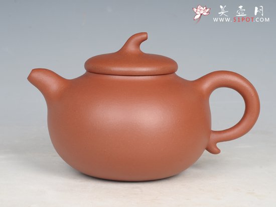紫砂壶图片：小红泥茄段 - 宜兴紫砂壶网