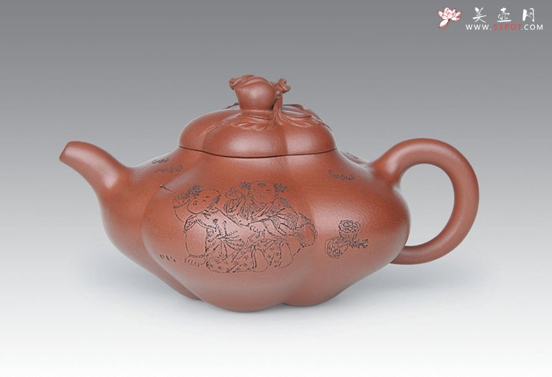 紫砂壶图片：上合桃 - 宜兴紫砂壶网