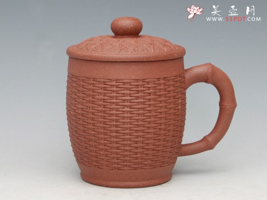 紫砂壶图片：竹篓杯（底槽清） - 宜兴紫砂壶网