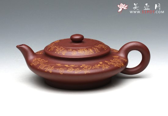 紫砂壶图片：虚扁 - 宜兴紫砂壶网