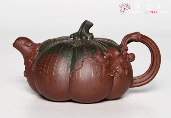 紫砂壶图片：七彩南瓜 - 宜兴紫砂壶网