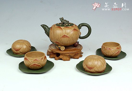 紫砂壶图片：莲子套壶 - 宜兴紫砂壶网