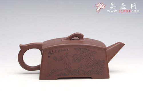 紫砂壶图片：风韵 泥料：拼紫 - 宜兴紫砂壶网