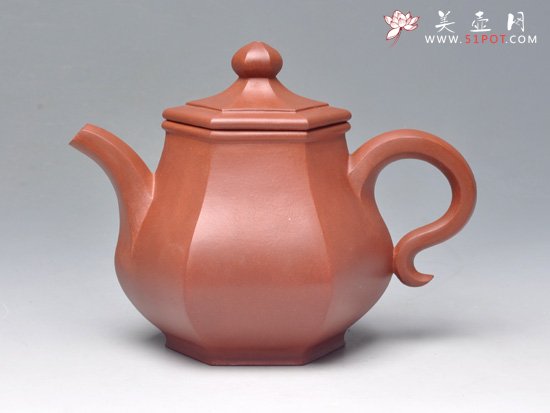 紫砂壶图片：曲水兰亭 拼紫泥 220cc - 宜兴紫砂壶网