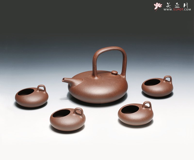 紫砂壶图片：雨石提梁 - 宜兴紫砂壶网