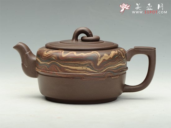 紫砂壶图片：绞泥集玉 - 宜兴紫砂壶网