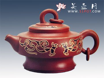 紫砂壶图片：铜鼓告捷壶 - 宜兴紫砂壶网