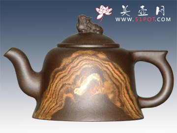 紫砂壶图片：紫气东来绞泥 - 宜兴紫砂壶网