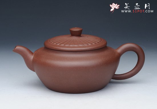 紫砂壶图片：菊瓣壶 清水泥 - 宜兴紫砂壶网