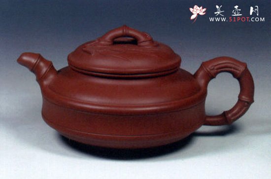 紫砂壶图片：双线竹鼓 - 宜兴紫砂壶网