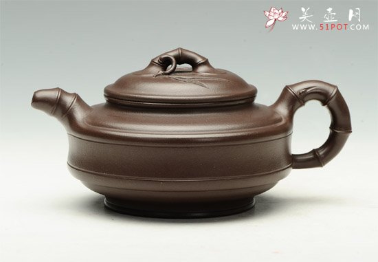 紫砂壶图片：双线竹鼓 - 宜兴紫砂壶网