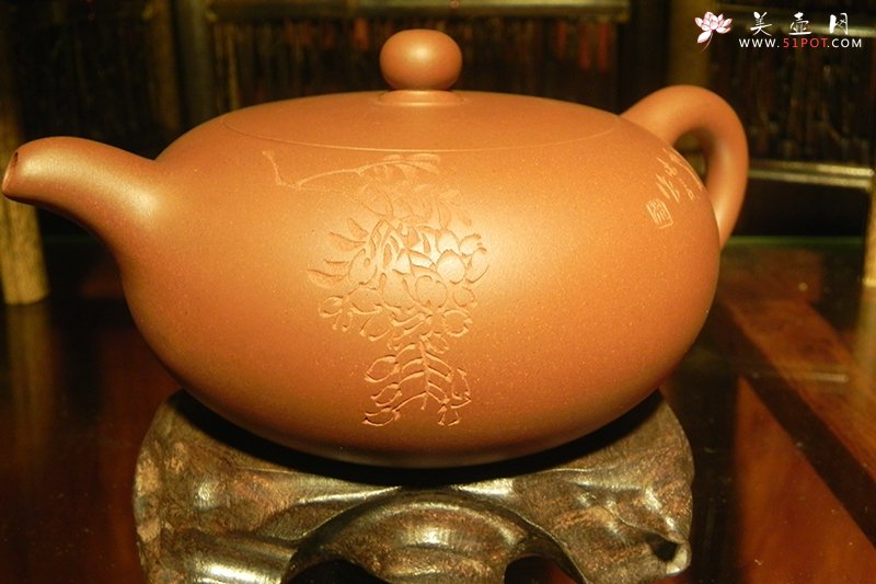 紫砂壶图片：扁一粒珠 - 宜兴紫砂壶网