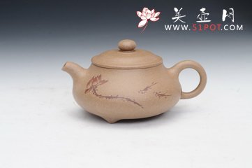 紫砂壶图片：清莲（吉祥制，王玉美绘） - 宜兴紫砂壶网