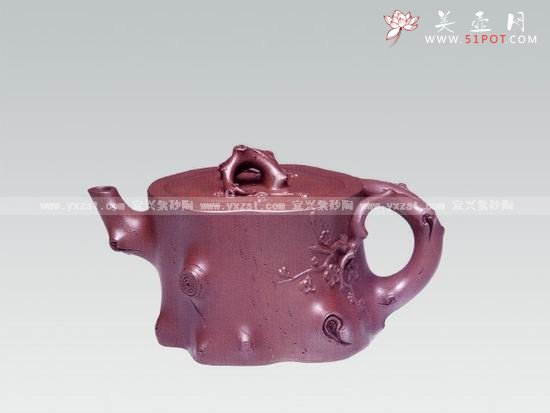 紫砂壶图片：梅桩壶 - 宜兴紫砂壶网