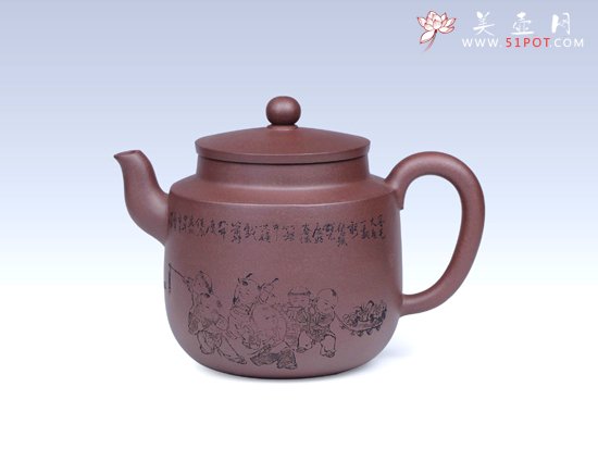 紫砂壶图片：高士壶 - 宜兴紫砂壶网