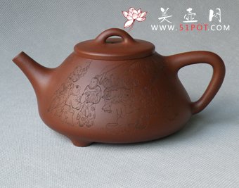 紫砂壶图片：子冶石瓢壶 - 宜兴紫砂壶网