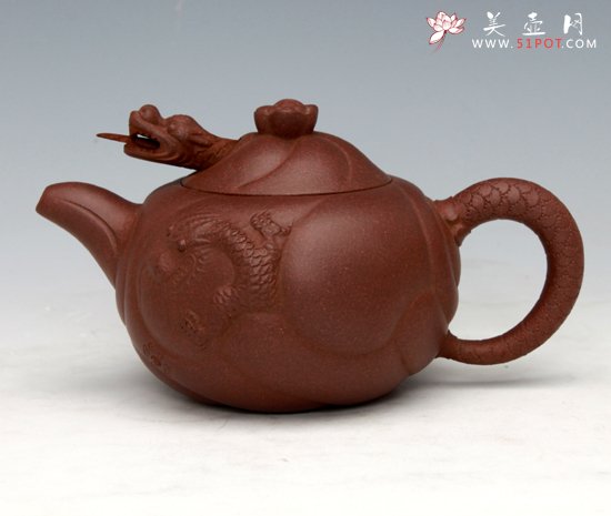 紫砂壶图片：鱼化龙 - 宜兴紫砂壶网