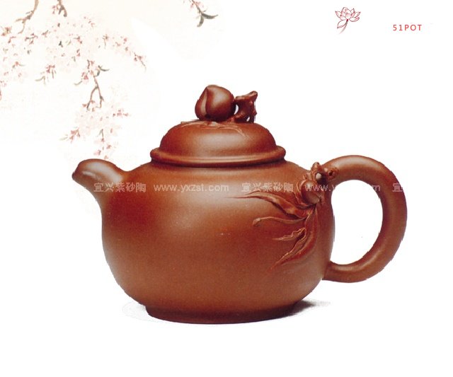紫砂壶图片：寿桃 - 宜兴紫砂壶网