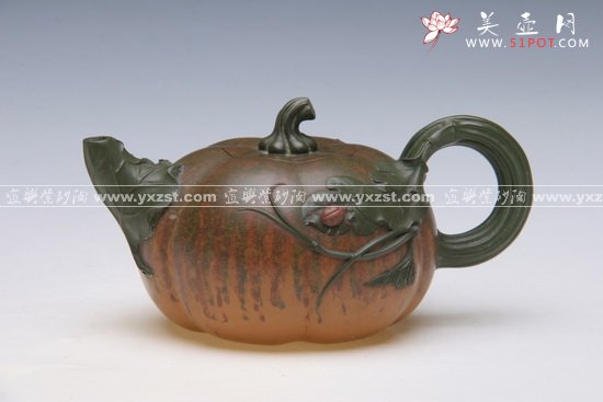 紫砂壶图片：七彩南瓜 - 宜兴紫砂壶网