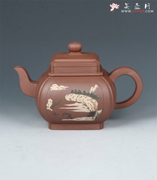 紫砂壶图片：四方壶 - 宜兴紫砂壶网