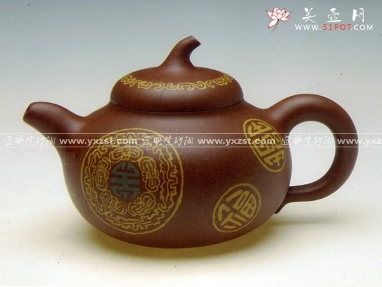 紫砂壶图片：贞观茄段 - 宜兴紫砂壶网