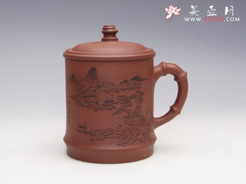 紫砂壶图片：山水杯 - 宜兴紫砂壶网