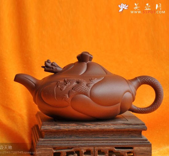 紫砂壶图片：鱼化龙 - 宜兴紫砂壶网