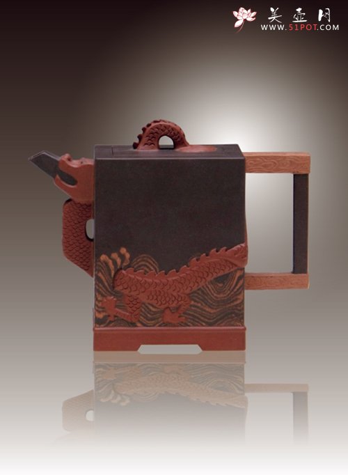 紫砂壶图片：蛟龙出水壶 - 宜兴紫砂壶网