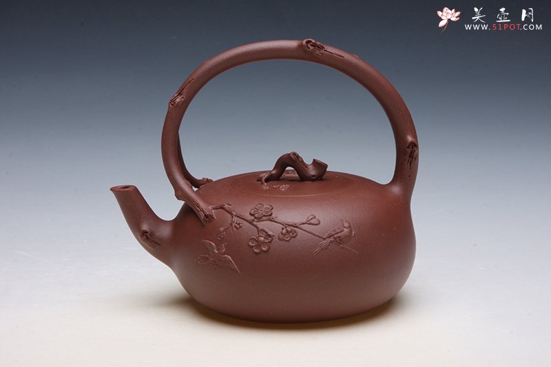 紫砂壶图片：喜上梅梢系列二 - 宜兴紫砂壶网