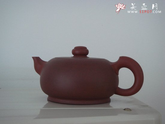 紫砂壶图片：双色扁鼓 - 宜兴紫砂壶网