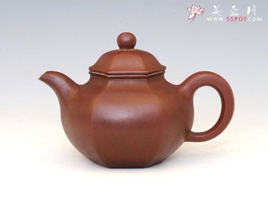 紫砂壶图片：六方掇球300cc - 宜兴紫砂壶网