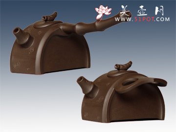 紫砂壶图片：生生不息对壶新人新作三等奖 - 宜兴紫砂壶网