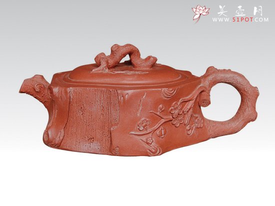 紫砂壶图片：树桩  紫泥 35... - 宜兴紫砂壶网