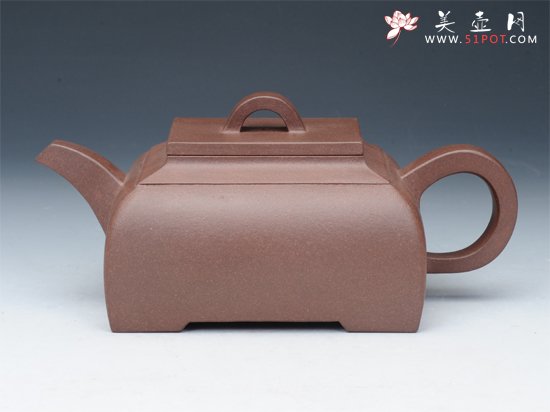紫砂壶图片：方扁壶 - 宜兴紫砂壶网