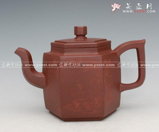 紫砂壶图片：六方龙灯 - 宜兴紫砂壶网