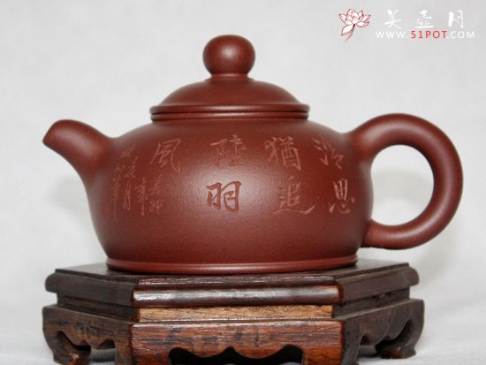 紫砂壶图片：底槽青  小胖壶 - 宜兴紫砂壶网