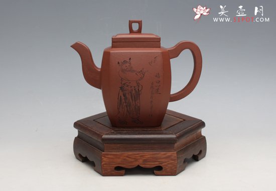 紫砂壶图片：四方侧角 - 宜兴紫砂壶网