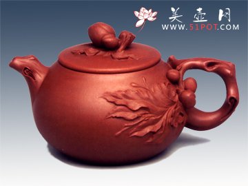 紫砂壶图片：俏丽春桃 - 宜兴紫砂壶网