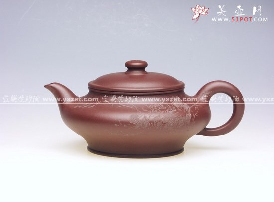 紫砂壶图片：虚扁 - 宜兴紫砂壶网