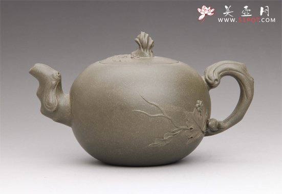 紫砂壶图片：小松鼠葡萄 - 宜兴紫砂壶网